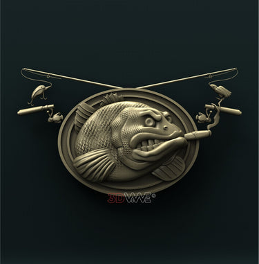 FISHING SIGN 3D STL 3DWave